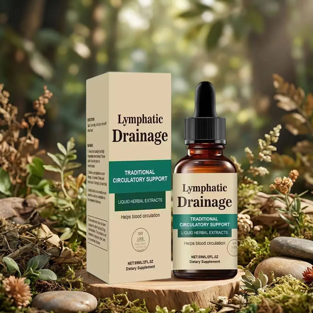 Lymph Support Drops Herbal Liquid Formula Natural Ingredients Promote Body Balance Flow Circulation Daily Wellness Care