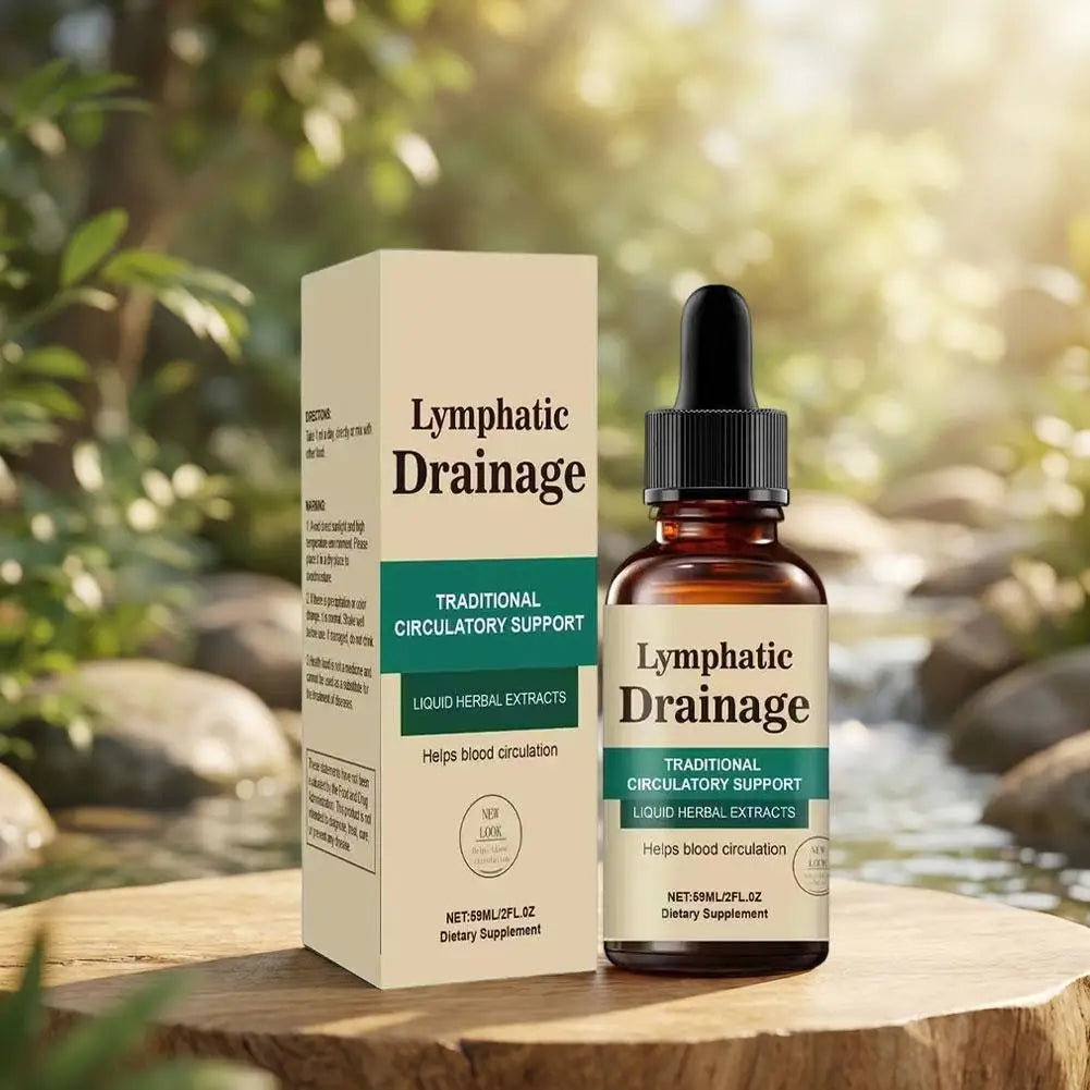 Lymph Support Drops Herbal Liquid Formula Natural Ingredients Promote Body Balance Flow Circulation Daily Wellness Care